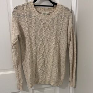 Staring at Stars Beige Cable Knit Sweater